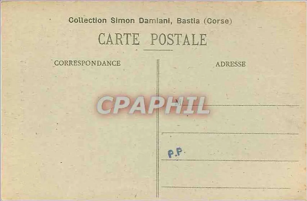 Monte Rotondo — Córsega — Coleção Simon Damiani, Bastia (Córsega) — n° 350 - Verso
