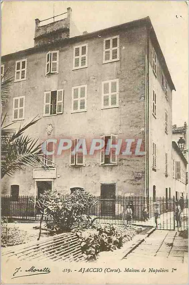 Ajaccio (Córsega) — Casa de Napoleão I — J. Moretti, n°419 - Frente
