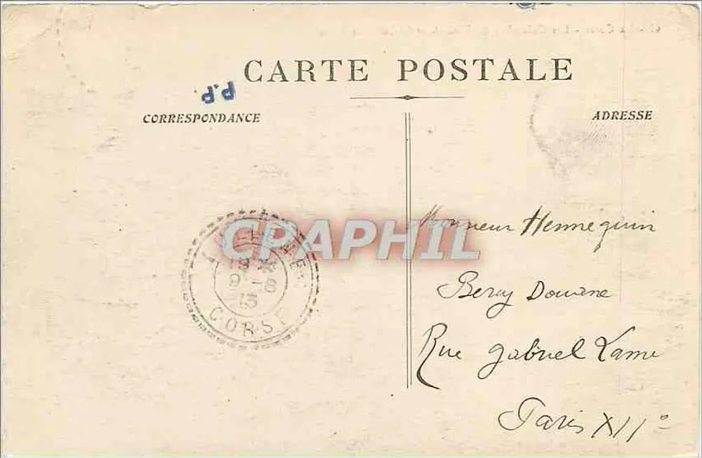 Die Calanches von PIANA und der Golf von Porto — Korsika — unbekannter Verlag, Nr. 62 - Rückseite