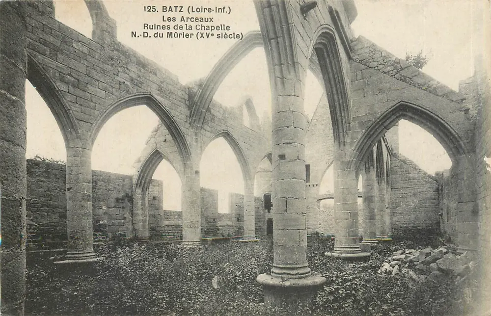 Batz (Loire-Inf.) — Les Arceaux, ruines de la chapelle N.-D. du Mûrlier (XVe siècle) - Recto