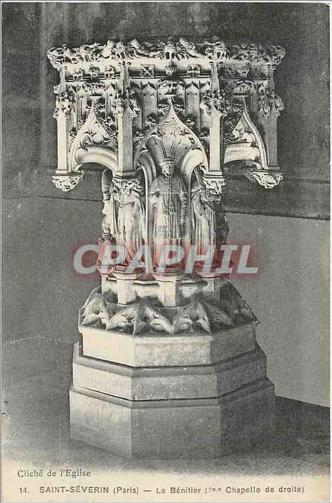 Saint-Séverin (Paris) — O Bénitier (2ª capela da direita) — Cliché da Igreja - Frente