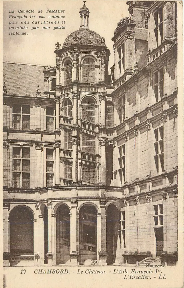 Chambord - Das Schloss - Die Flügel des François Ier - Die Treppe - Selecta - Vorderseite