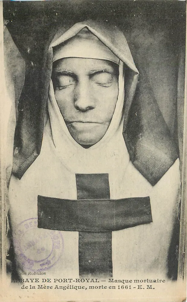 Abtei Port-Royal — Totenmaske der Mutter Angélique, gestorben 1661 — E. M. — Edition Robillon - Vorderseite
