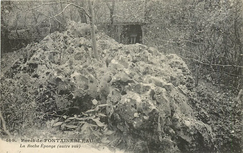 Floresta de FONTAINEBLEAU — A Roche Éponge (outra vista) — n°109 - Frente