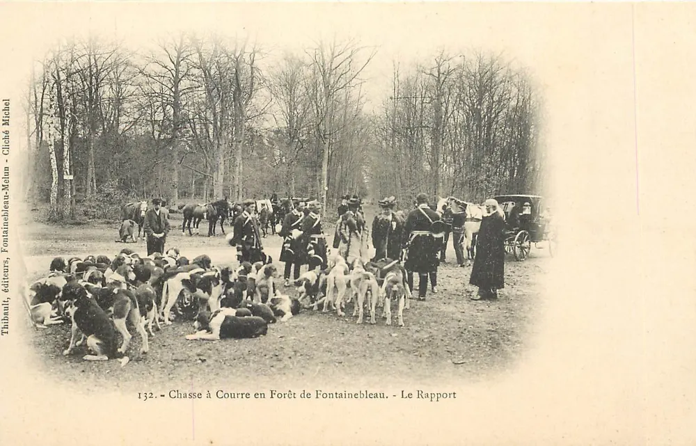 Jagd auf Hunde in der Forêt de Fontainebleau - Der Bericht — Thibault, Verleger, Fontainebleau-Meun - Cliché Michel - Vorderseite