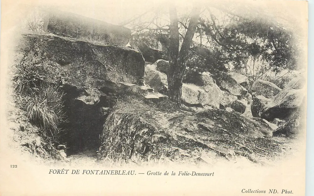 Forêt de Fontainebleau — Grotte de la Folie-Denecourt — Collections ND. Phot. n°122 - Vorderseite