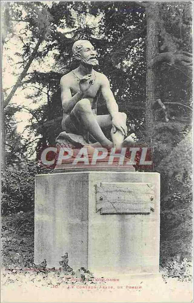 O Contador Arane, de Ponsin — estátua ao ar livre — editor P. Béchard, n°10 - Frente