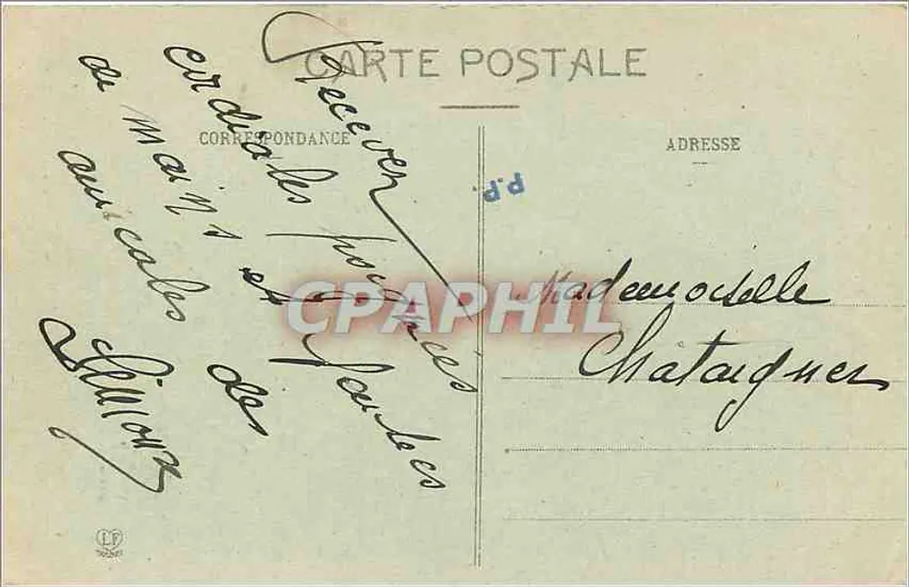 O Contador Arane, de Ponsin — estátua ao ar livre — editor P. Béchard, n°10 - Verso