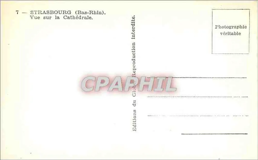 Strasburg — Widok na katedrę — Fred Roth-Denner - Rewers