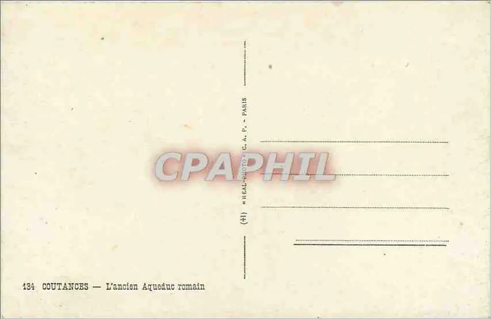 Coutances — O antigo aqueduto romano — Réal-Histoire G.A.P. - Paris - Verso