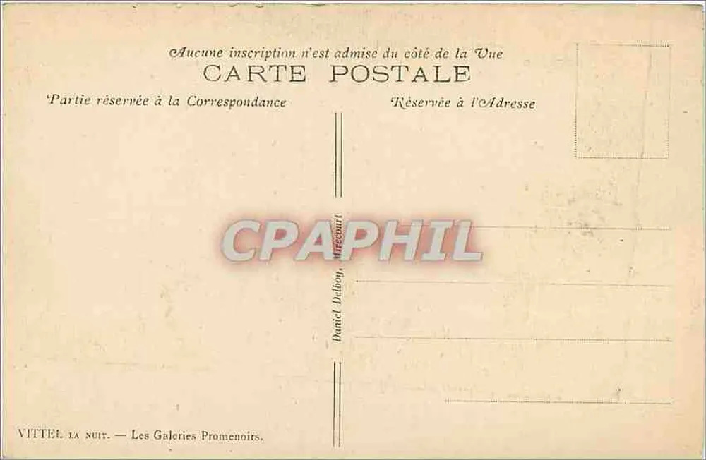 Vittelet la nuit — Les Galeries Promenoirs — Daniel Delboup, n° 173 - Verso