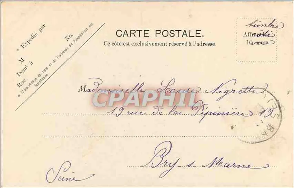 Amiens — O Hôtel-Dieu Século XV — Y P. Paris, No 19 - Verso
