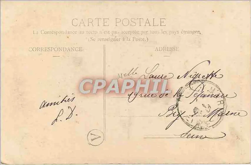 Amiens - A Catedral — Edição Especial das Novas Galerias, Amiens, n°12 - Verso