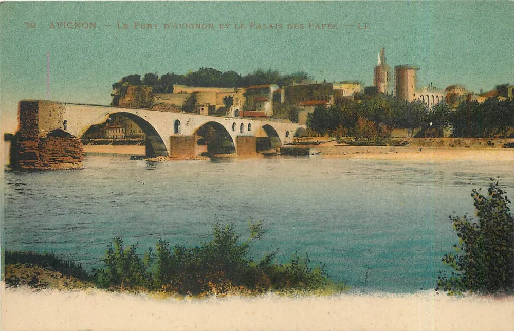 Avignon — Le Pont d'Avignon et le Palais des Papes — LL - Recto