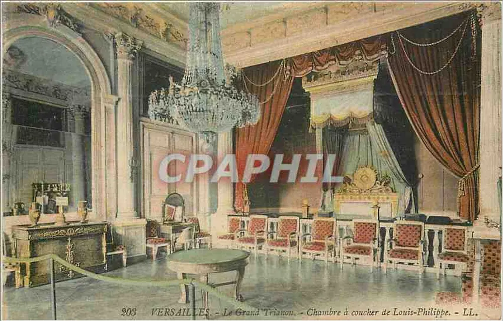 Versailles - Le Grand Trianon - Chambre à coucher de Louis-Philippe - LL. - n°203 - Recto