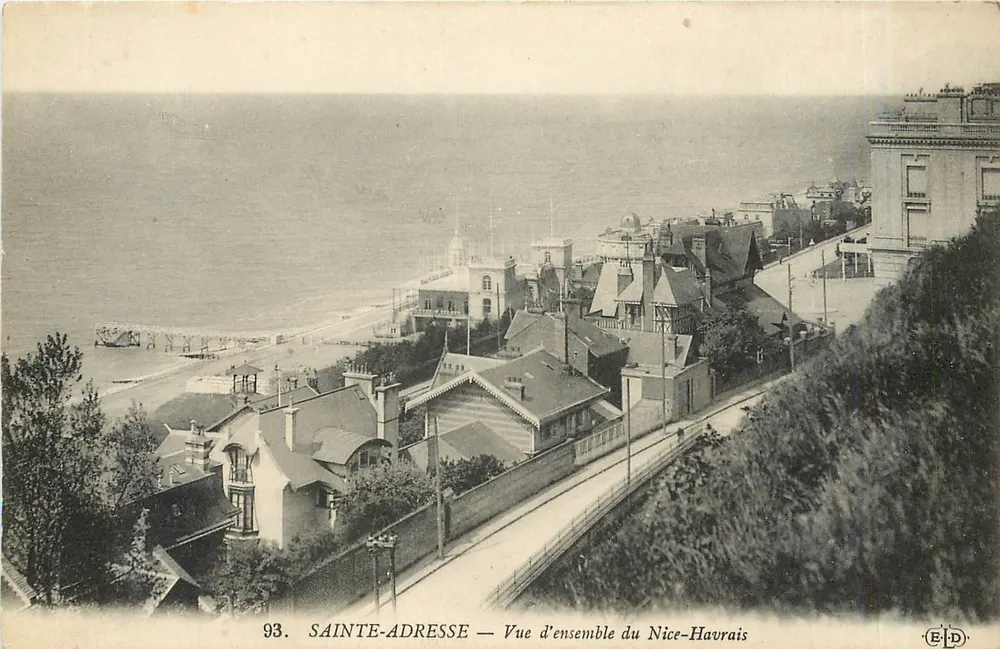 Sainte-Adresse — Vista geral do Nice-Havrais — E.D. n°93 - Frente