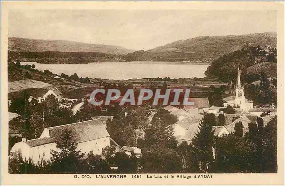 Der See und das Dorf Aydat — G. D'O. L'Auvergne 1451 - Vorderseite