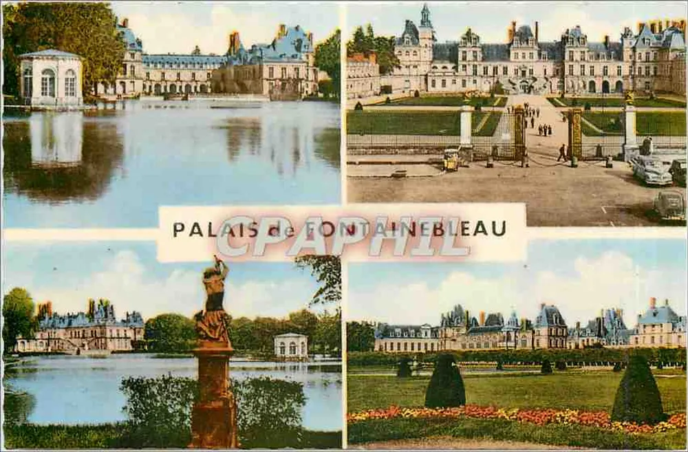Palácio de Fontainebleau — vista composta — Léonard, Paris - Frente