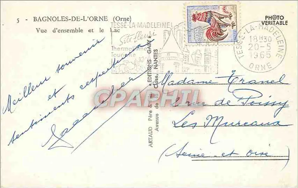 Gaby — Vista Geral e o Lago — Éditions Artaud, Nantes - Verso