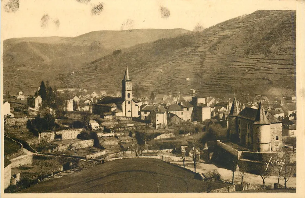 Florac — Die Gorges du Tarn — Allgemeine Ansicht des Schlosses und der Kirche — Éditions d'Art WOY, Paris - Vorderseite