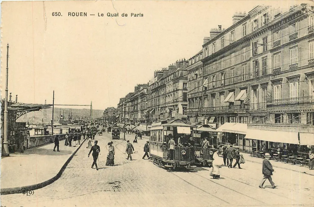 Rouen — O Quai de Paris — editor P.D. n°650 - Frente