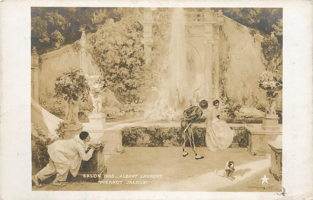 Pierrot Jaloux — Salon 1908 — Albert Laurens - Frente