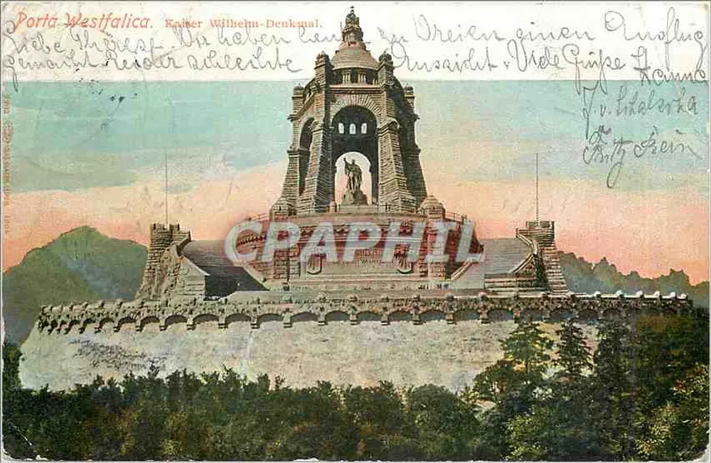 Porta Westfalica. Kaiser Wilhelm-Denkmal — éditeur non identifié, n° de série non visible - Recto