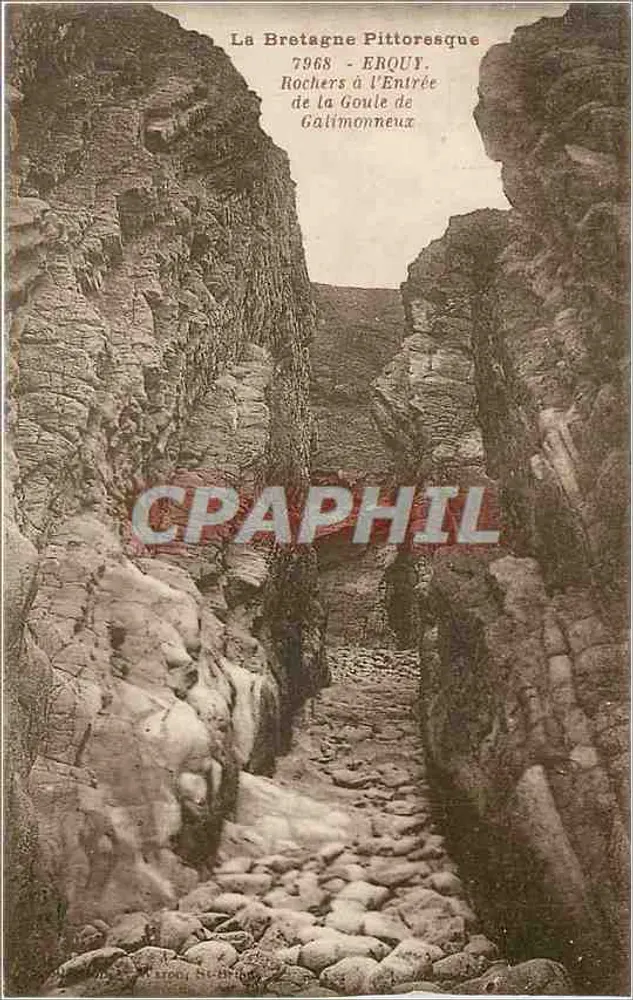 La Bretagne Pittoresque — Felsen am Eingang der Goule de Galimonneuz — Verlag: Pierre Berchon, Nr. 7968 - Vorderseite
