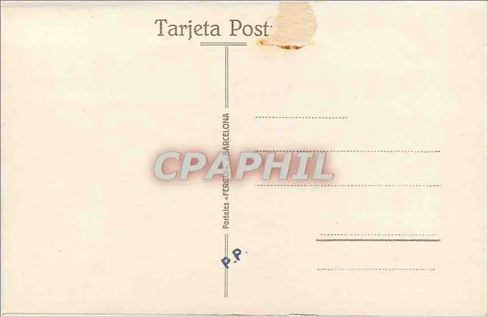 Barcelona - Plaza de Cataluña. Teilansicht. — Verlag: Postkarten « FERGAL » — Seriennummer 94 - Rückseite