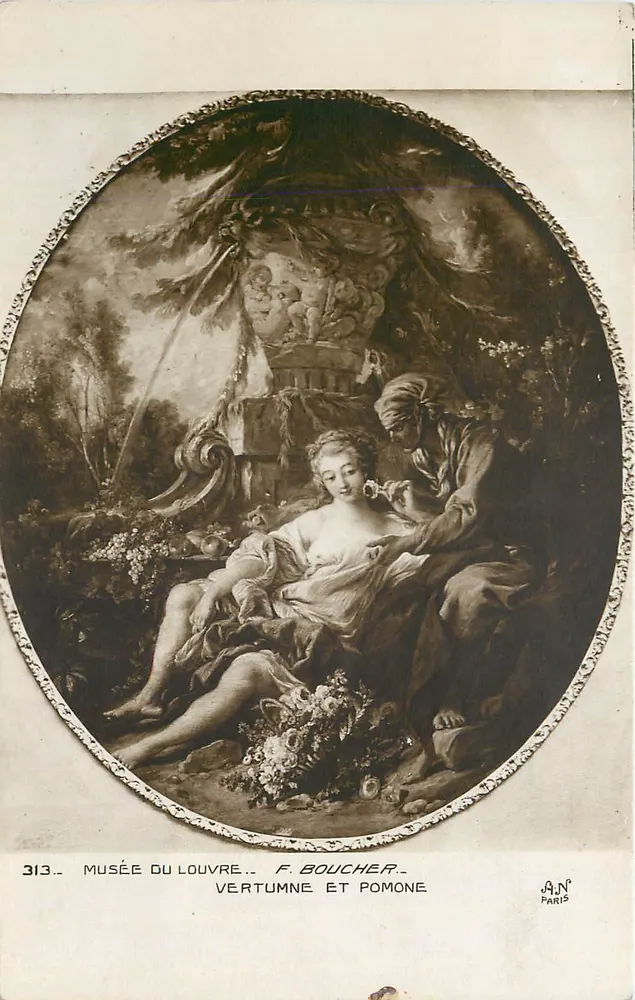 Vertumne e Pomone — Museu do Louvre — F. Boucher — n° 313 - Frente