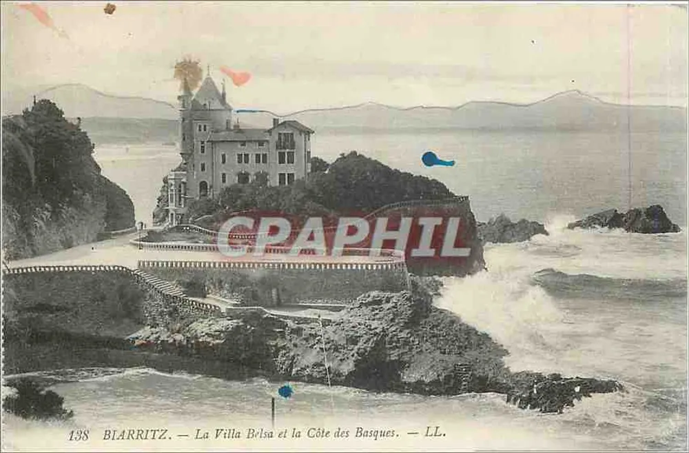 Blarritz — A Villa Belsa e a Costa das Basques — LL. — N° 138 - Frente