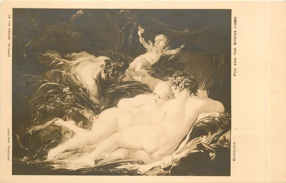 Pan e Syrinx — Boucher (1090) — Série da National Gallery No. 41 - Frente