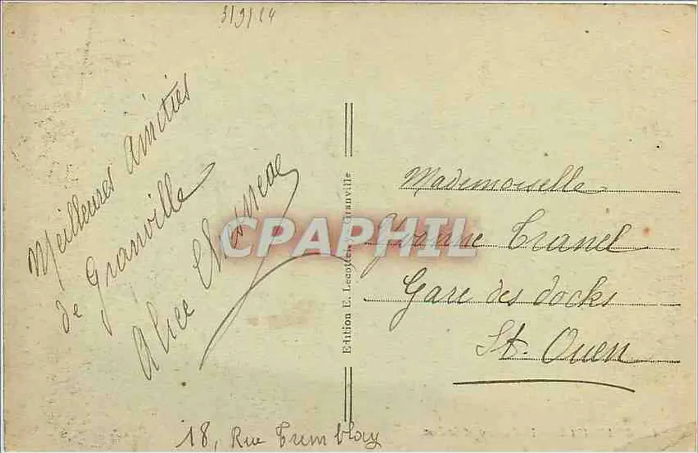 Granville — Le Casino et le Roc — Édition E. Leclerc - Verso