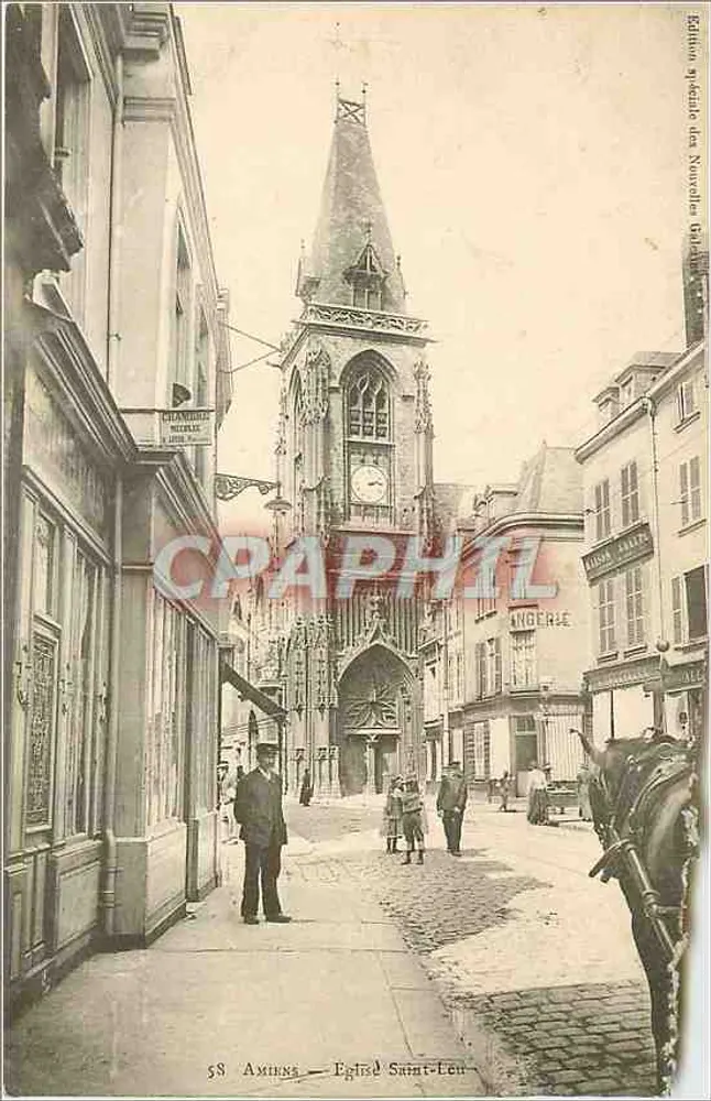 Amiens — Igreja de São Léon — Edição especial das Nouvelles Galeries - Frente