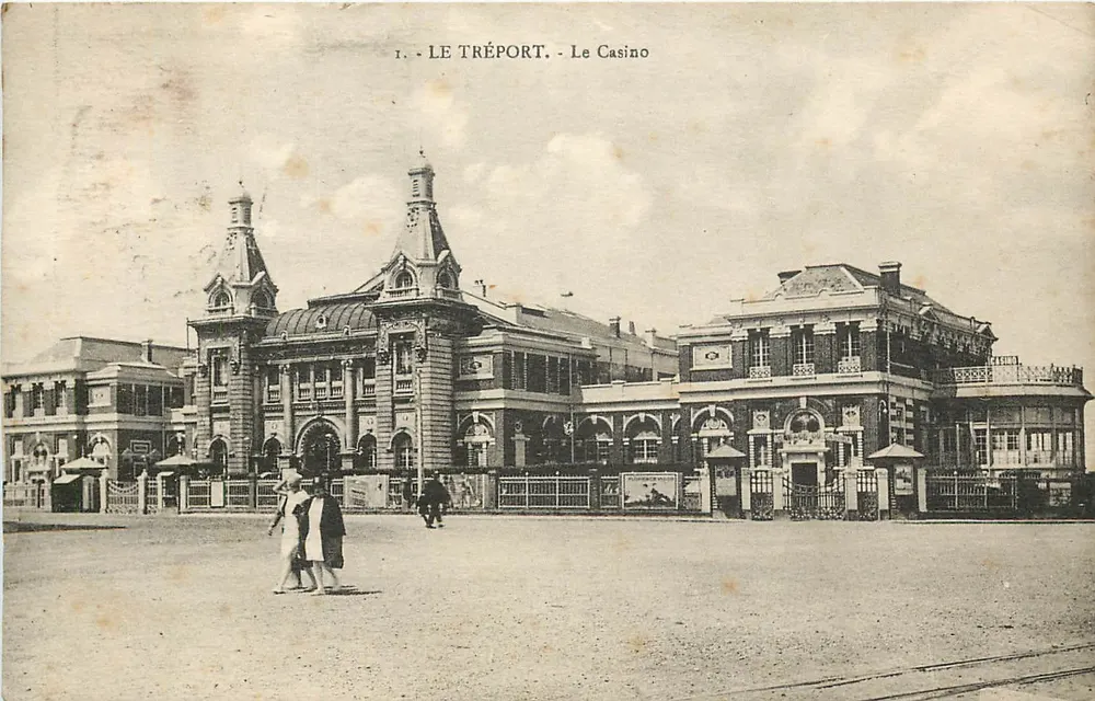Le Tréport - O Casino — Carta postal n°1, editada por 'La Cigogne' - Frente