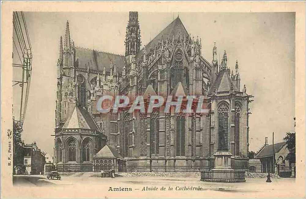 Amiens — Abside da Catedral — B. E. Paris - Frente