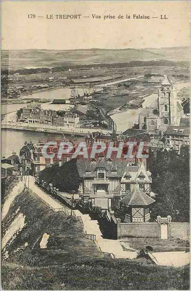 Le Tréport — Vue prise de la Falaise — LL - Recto