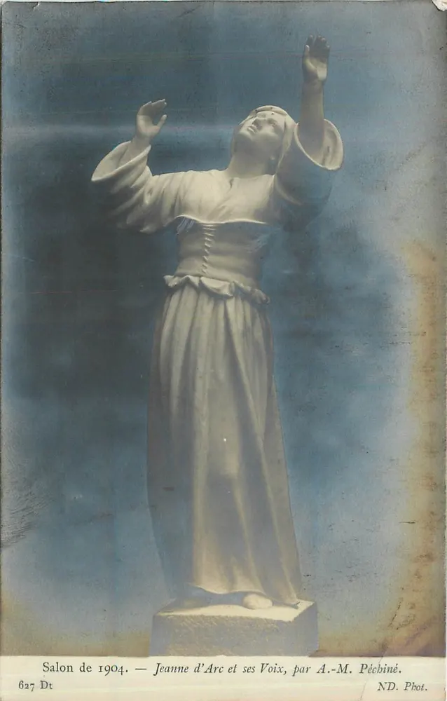 Jeanne d'Arc und ihre Stimmen — Salon de 1904 — von A.-M. Pécbiné, ND. Phot. - Vorderseite