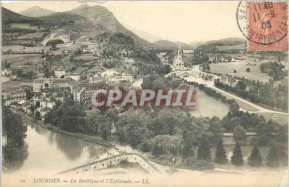 LOURDES — A Basílica e a Esplanada — LL. - Frente
