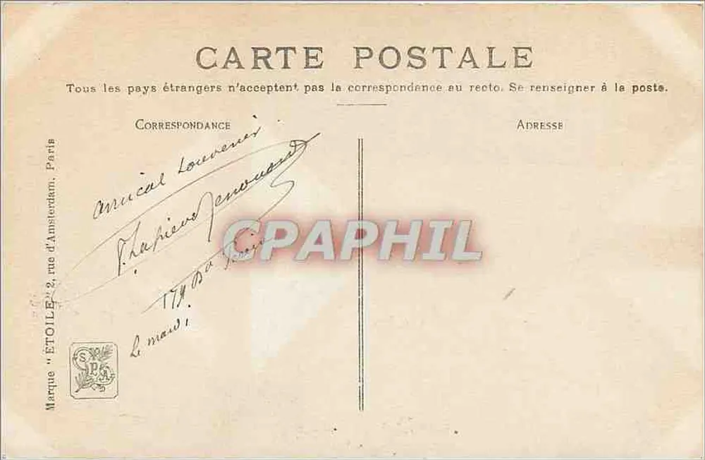 Salão 1908 — Lapierre-Renouard — 'Questão de nuances' - Verso