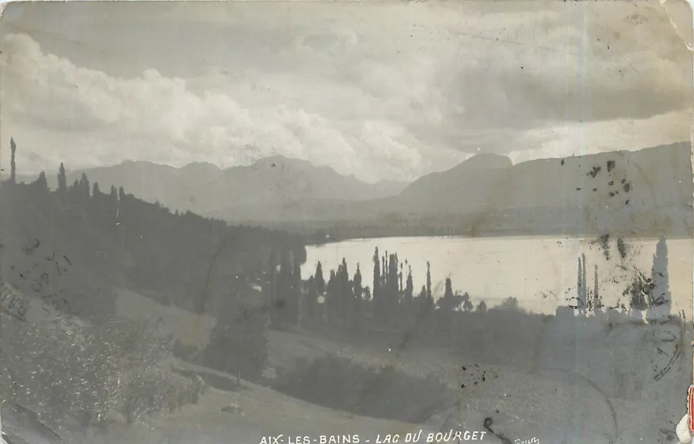Aix-les-Bains - Lago do Bourget — G. Brun, Fot.-Edit., 57, Rue de Genève — Aix-les-Bains - Frente