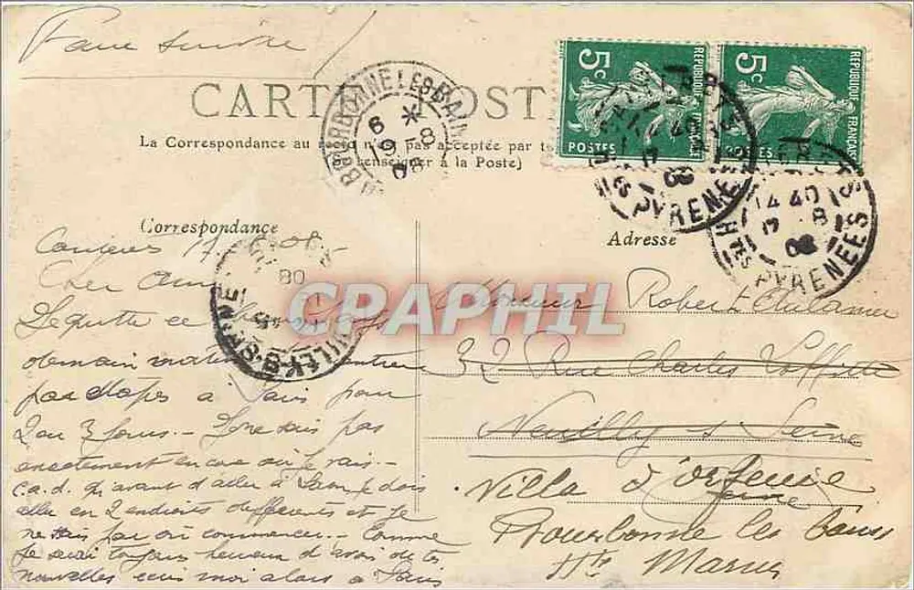 Cauterets — Gave et Pis d'Arròs — Edição At Ducasse, Cauterets - Verso