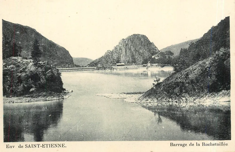 Environs de SAINT-ETIENNE — Barrage de la Rochetaillée — Éditeur non identifié - Recto