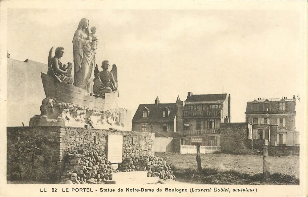Le Portel - Statue de Notre-Dame de Boulogne (Laurent Goblet, sculpteur) - Recto