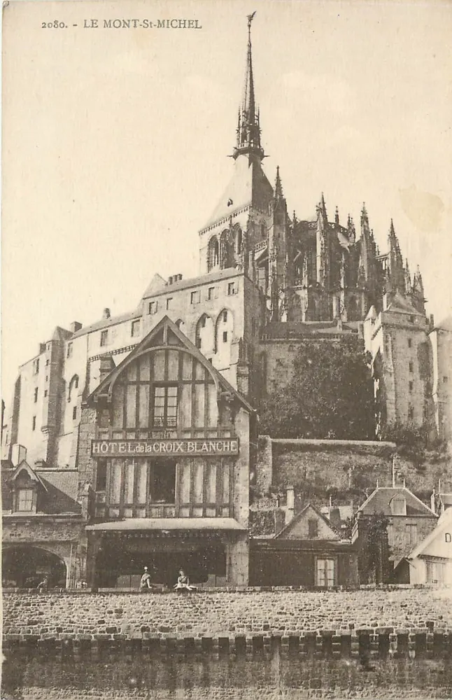 Le Mont-Saint-Michel — Hôtel de la Croix Blanche — éditeur Laurent-Nel, Rennes, n° 2080 - Recto