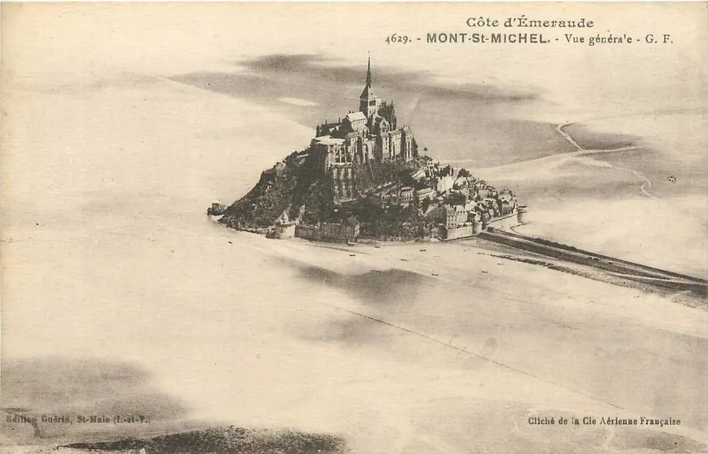 Mont-Saint-Michel — Visão aérea — Edição Guérin, St-Malo (n° 4629) - Frente