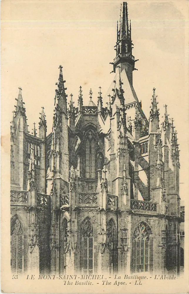 O Mont-Saint-Michel — A Basílica — A Abside — LL, n°53 - Frente