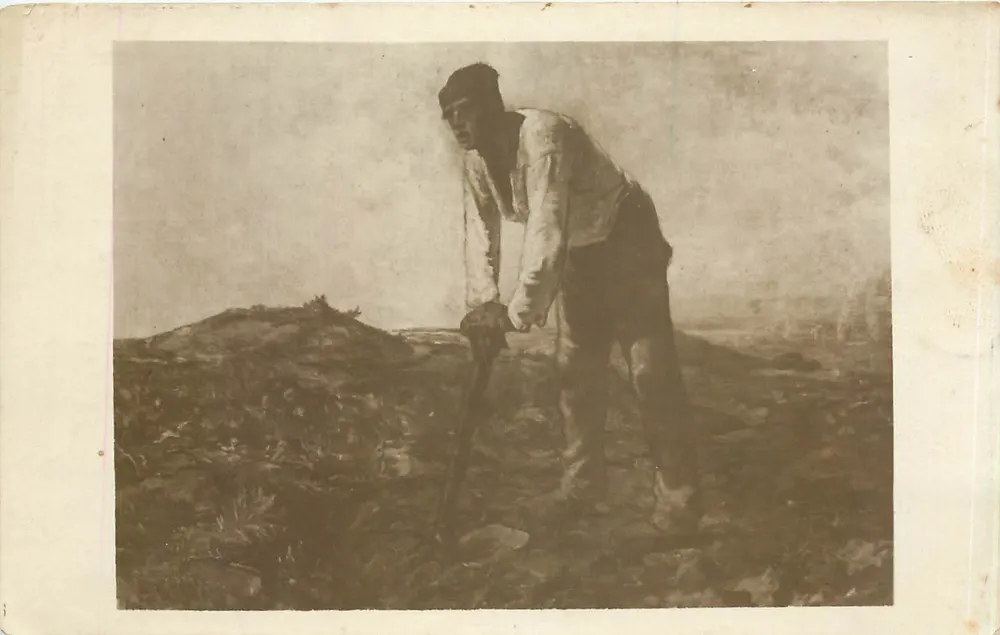 L'Homme à la houe — J.F. Millet — A. Doubin-Edit - Recto