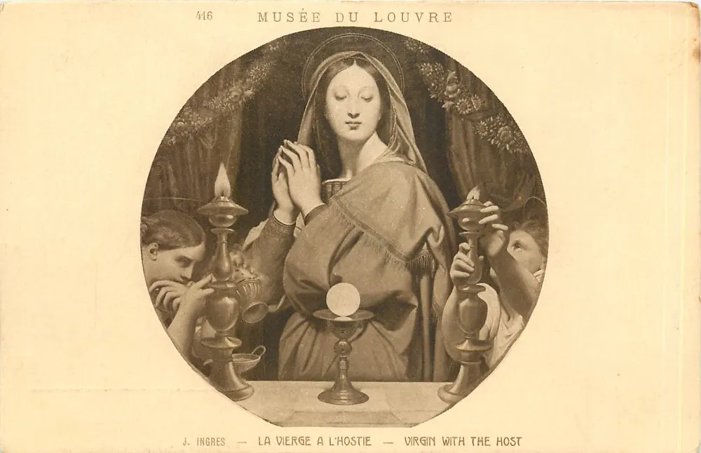 A Virgem com a Hóstia — J. Ingres — Museu do Louvre — n°416 - Frente