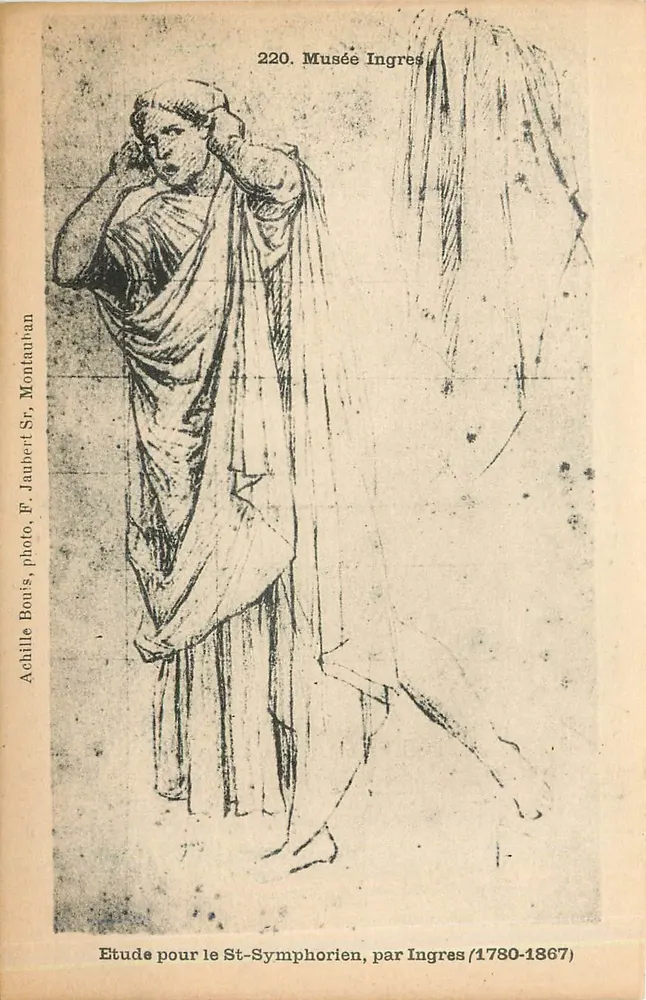 Étude pour le St-Symphorien — par Ingres (1780-1867) — Musée Ingres — photo F. Jau bert Sr. Monlauvan - Recto